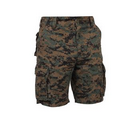 Woodland Digital Camo Twill Battle Uniform Combat Shorts (2XL)